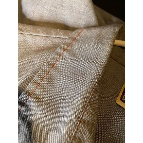 Big Mac Long Sleeve Shirt Mens 2XL Tall Blue Western Pearl Snap Workwear Casual - Picture 5 of 8